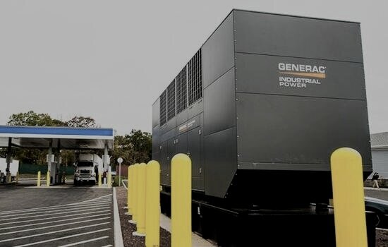 A large standby business generator